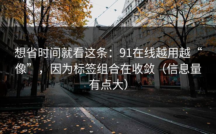 想省时间就看这条：91在线越用越“像”，因为标签组合在收敛（信息量有点大）